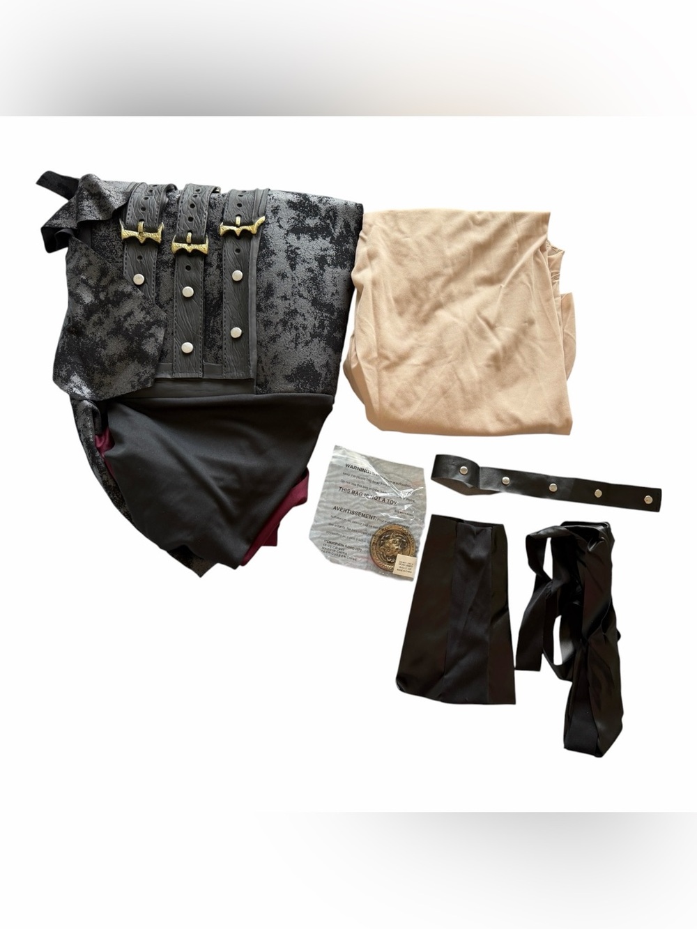 Spirit Adult Gladiator Costume - Black, Maroon, Gold - Picture 2 of 6